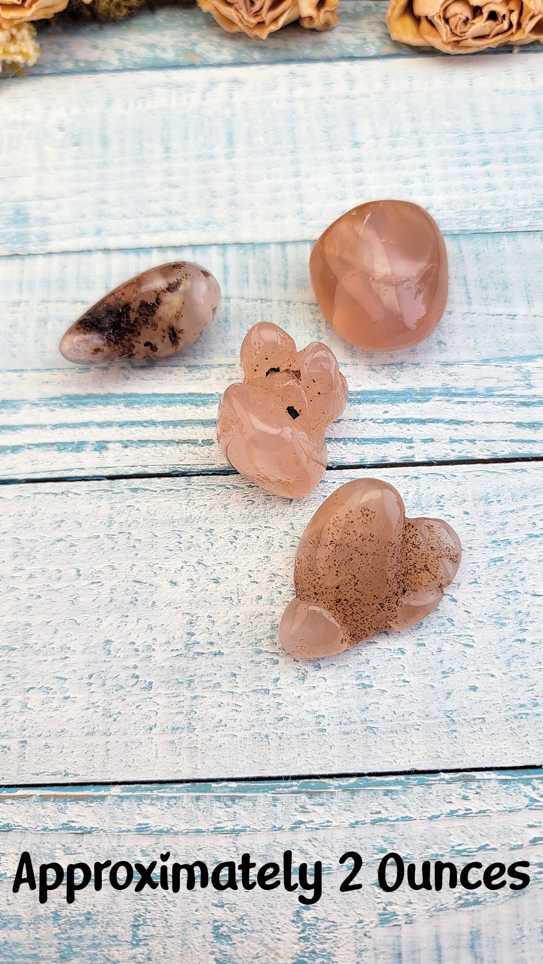 Natural pink Chalcedony 17 to 20mm Free Shape Nugget Tumbled