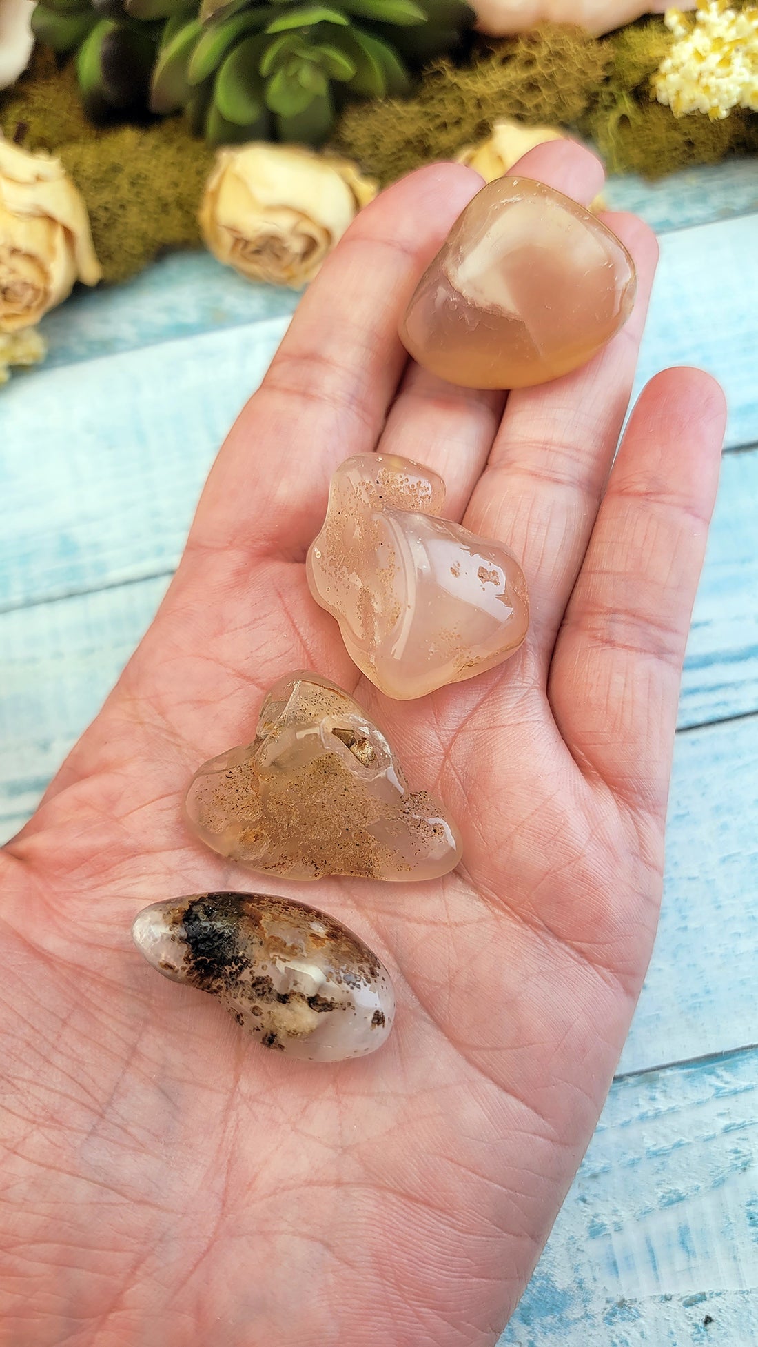 Pink Chalcedony Tumbled Stones