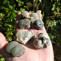 Prehnite & Epidote Gemstone Cluster - [ 1" - 1.5" ] 2