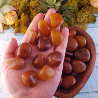 Pumpkin Spice Gold Quartz Natural Tumbled Gemstone - Stone of Truth