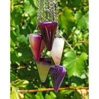 Purple Agate Gemstone Pendulum Pendant