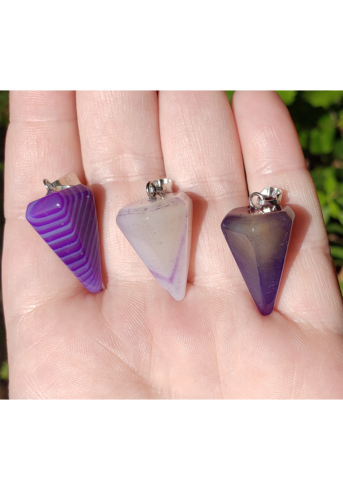 Purple Agate Gemstone Pendant