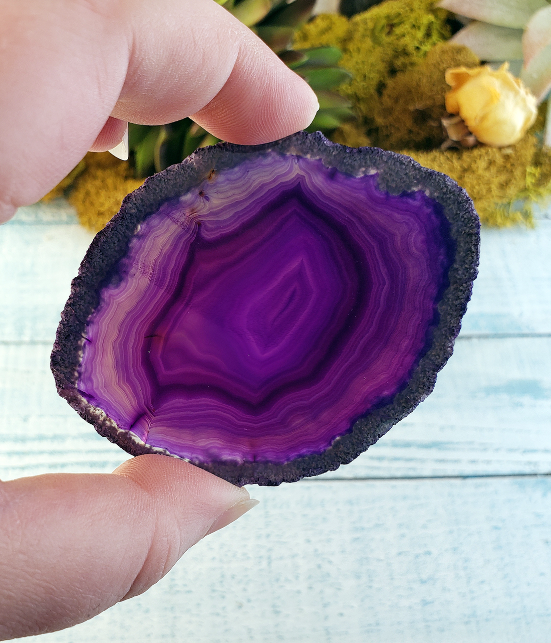 Purple Agate Dyed Gemstone