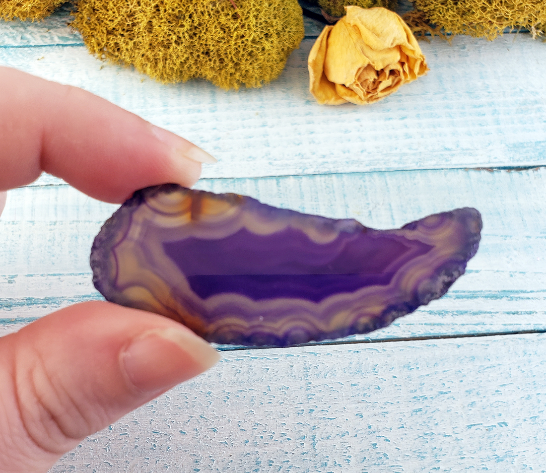 UNDRILLED Dyed Purple Agate