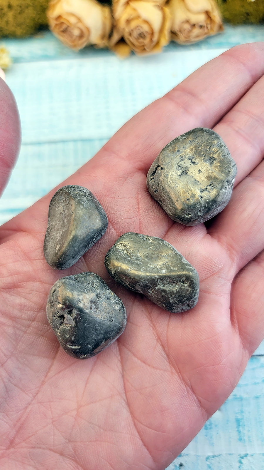 Pyrite Fool's Gold Tumbled Gemstone - MEDIUM Stones