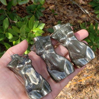 Pyrite Gemstone Body of the Goddess Polished Carving - Maiden Aspect Totem