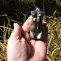 Pyrite Gemstone Body of the Goddess Polished Carving - Maiden Aspect Totem 6