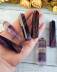 Rainbow Fluorite Natural Gemstone Crystal Tower Obelisk
