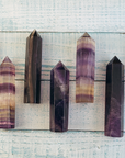Fluorite Gemstone Crystal Point Tower