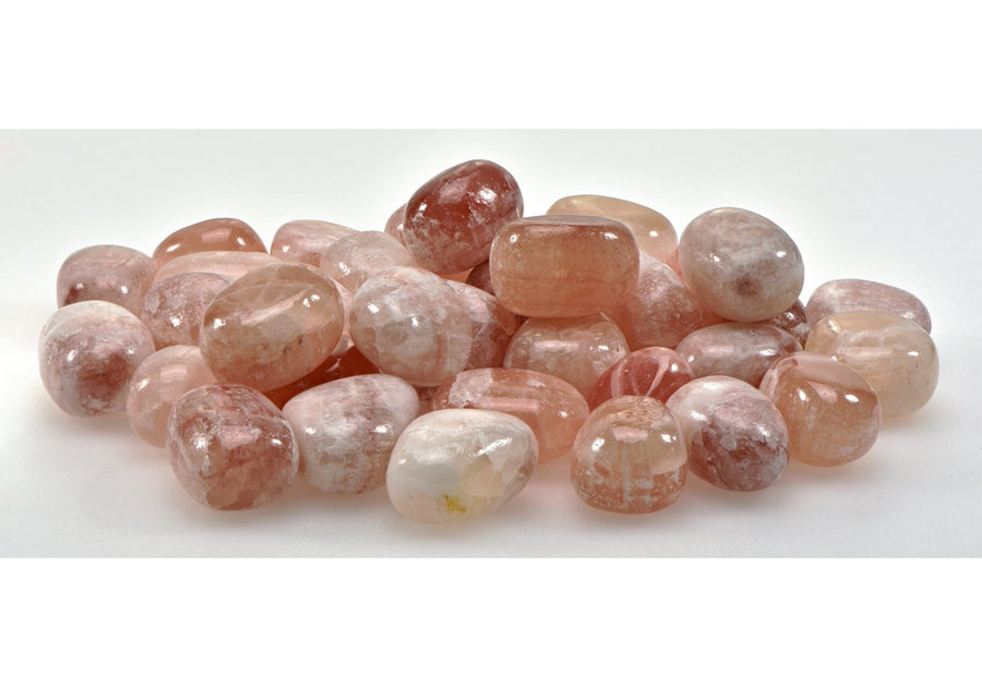 Pink Strawberry Rose Calcite Tumbled Polished Gemstone 2