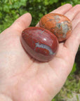 Red Jasper Gemstone 40 - 48mm Egg Carving