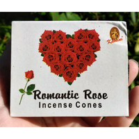 Romantic Rose Scent Kamini Incense Cones - Set of 10 Cones