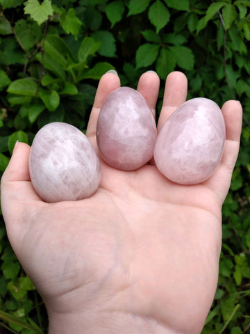 Rose Quartz Gemstone 40 - 48mm Egg Carving