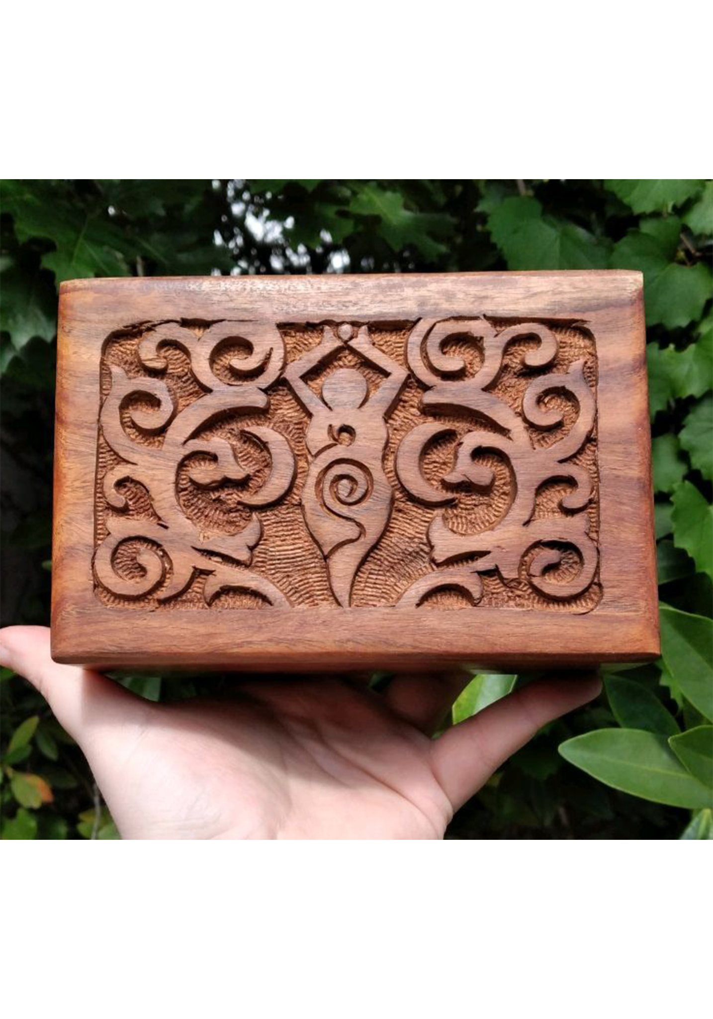 Sacred Feminine Goddess Aspect Wooden Storage Chest Box