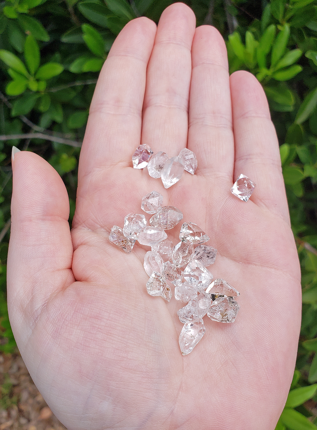 Herkimer Diamond Quartz Natural Crystal - Small One Stone - Outdoor Light