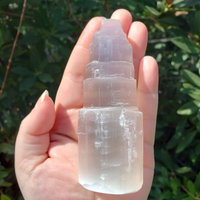 Selenite Gemstone Tower for Cleansing and Charging - Small - Natural Crystal - Satin Spar