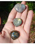 Labradorite Natural Gemstone Heart - Multiple Sizes!