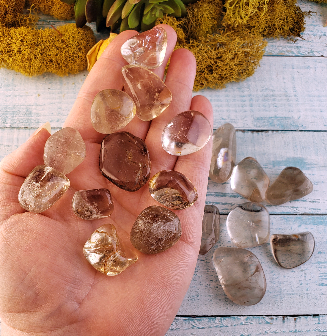 Smoky Quartz Natural Tumbled Gemstone - Stone of Spiritual Power - Small: 0.5" - 0.75"