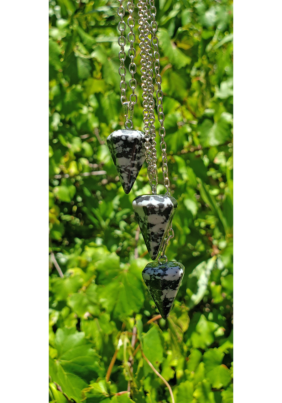 Snowflake Obsidian Pendulum Pendant