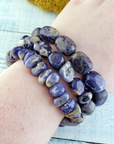 Sodalite Gemstone Nugget Polished Bracelet
