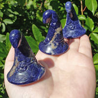 Sodalite Witch's Hat Carving