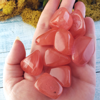 Strawberry Obsidian Tumbled Gemstone - Stone of the Open Heart - Rounded Nugget: 0.75" - 1"