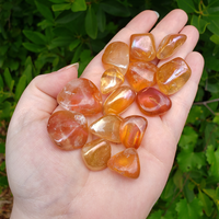 Tangerine Orange Aura Quartz Tumbled Gemstone - Stone of Spiritual Growth -  0.5" - 1"