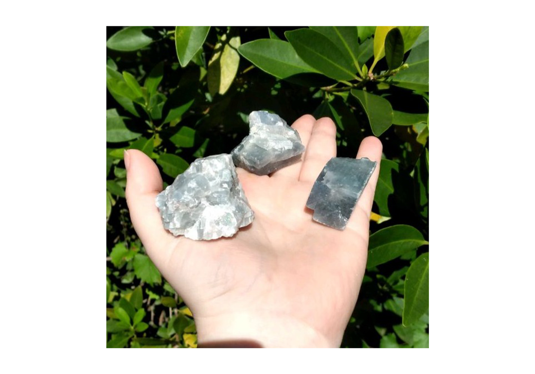 Blue Calcite Raw Rough Natural Gemstone Cluster - Medium [ 1.4" - 2" ] 2