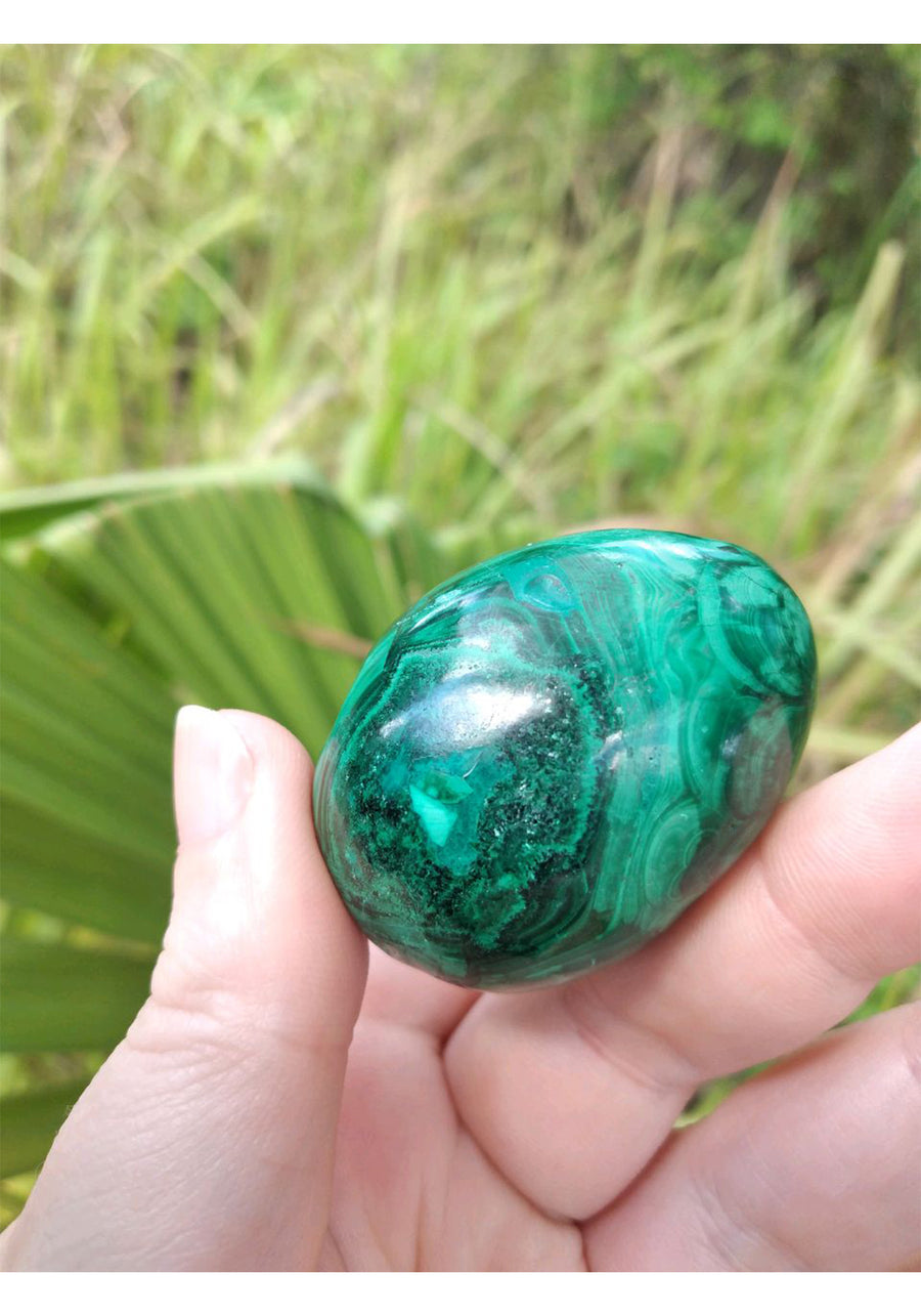 Malachite Polished Gemstone Egg - Stone for Transformation - 45-50mm 7