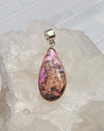 Natural Cantera Mexican Pink Purple Opal Sterling Silver & Copper Pendant - AAA Grade Opal