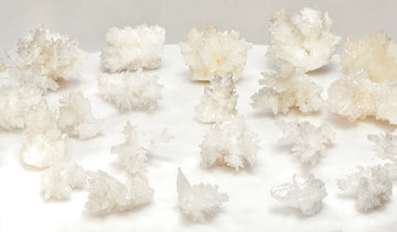 White Aragonite Gemstone Cluster - Multiple Sizes