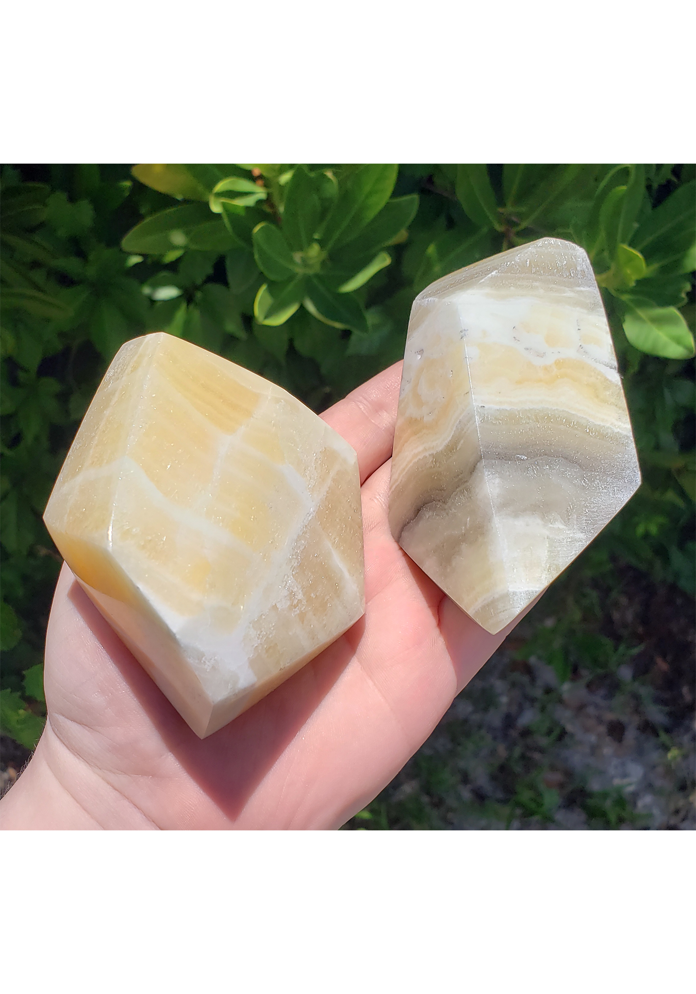 Zebra Calcite Gemstone Polygon Tower - These Make Excellent Paperweights!