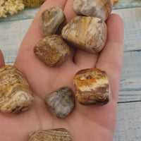 Marble Onyx Natural Tumbled Gemstone - Video