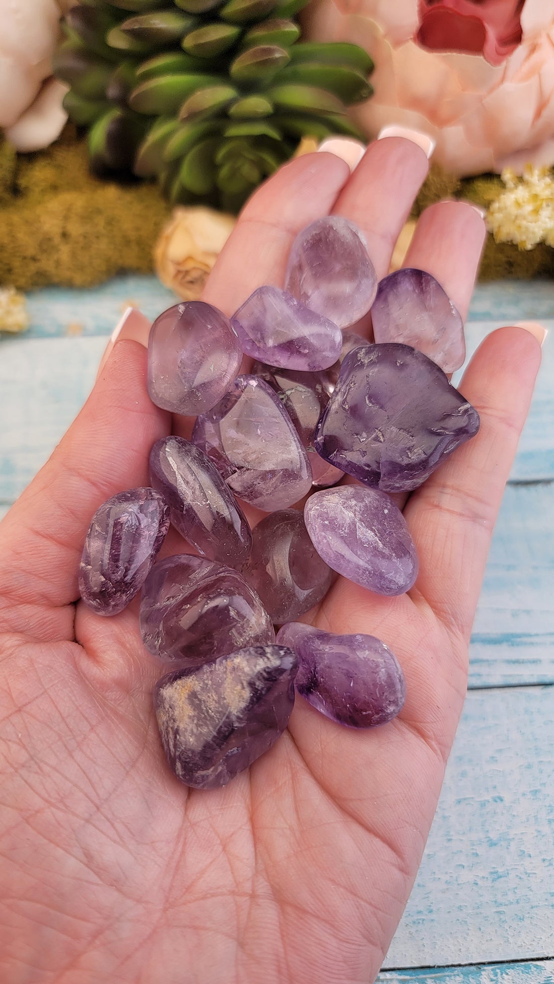 Amethyst Tumbled Natural Gemstone 4 Ounce