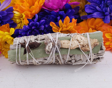 White Sage Smudge Stick with Star Anise, Copal Resin & Ginger