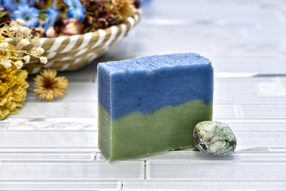 Azurite Malachite Melody Gemstone Soap