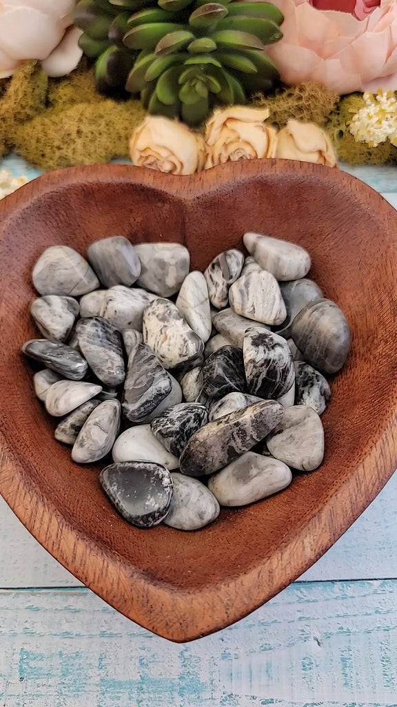 Grey Jasper Polished Tumbled Gemstone Video