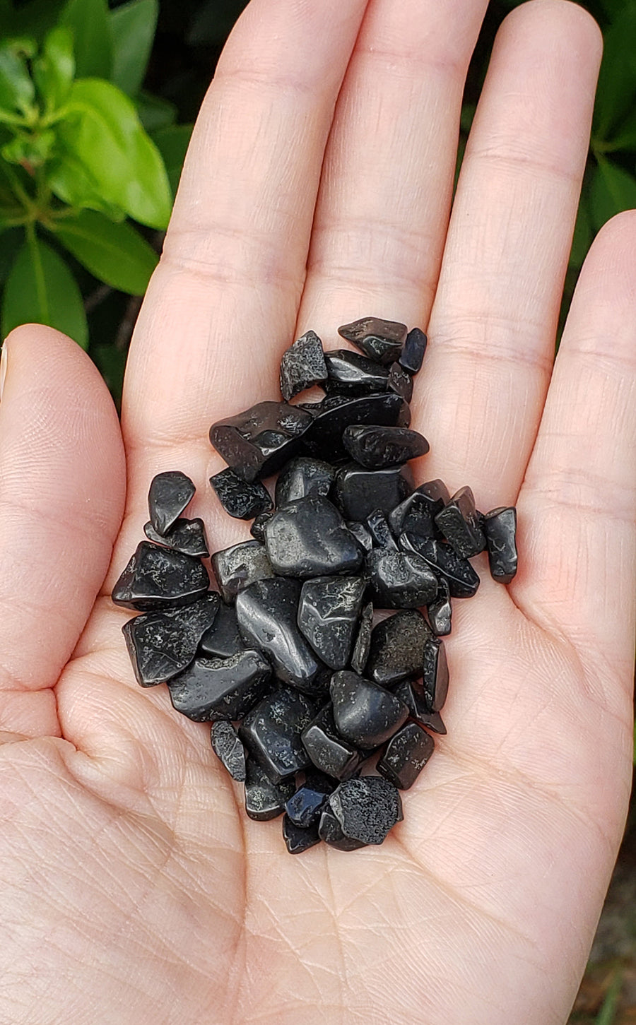 Black Tourmaline Gemstone Chips - 1 Ounce Bag