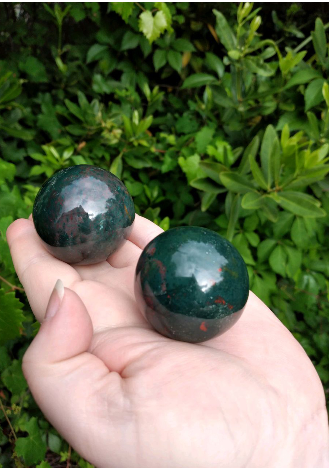 Bloodstone Gemstone Orb Sphere - Multiple Sizes! 2