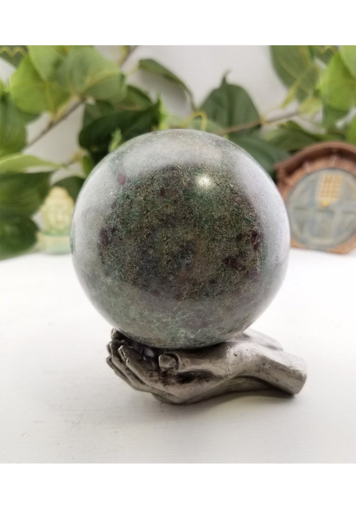 Ruby Kyanite Gemstone Sphere Orb Marble - Multiple Sizes! 2