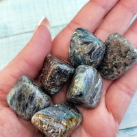Blue-Green Kyanite Tumbled Stones