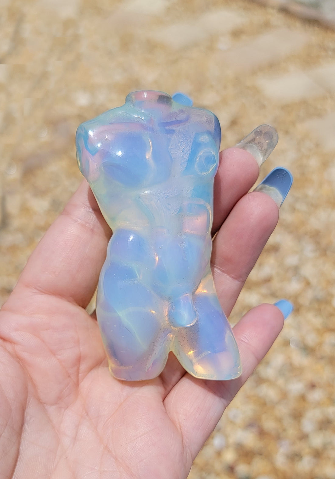 Opalite Gemstone Male Body of the Father Polished Carving - Sacred Masculine