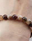 Botswana Agate Natural Gemstone 8mm Bead Bracelet | Crystal Gemstone Shop.