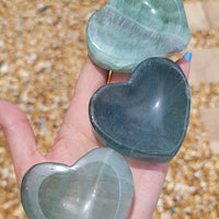 Green Fluorite Heart-Shaped Bowl