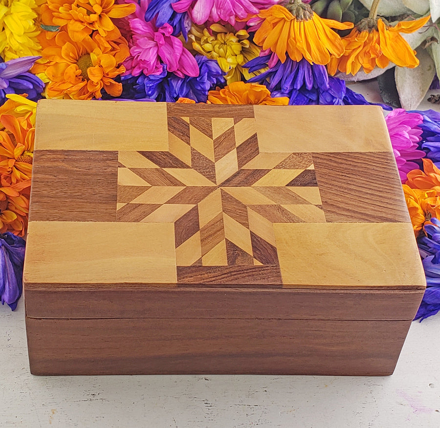 Mosaic Wood Storage Box