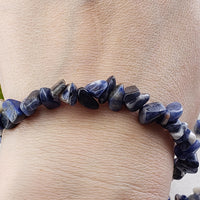 Lapis Lazuli Natural Gemstone Chip Bracelet | Crystal Gemstone Shop.