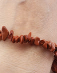 Red Jasper Natural Gemstone Chip Bracelet | Crystal Gemstone Shop.