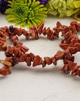 Red Jasper Natural Gemstone Chip Bracelet |  Crystal Gemstone Shop