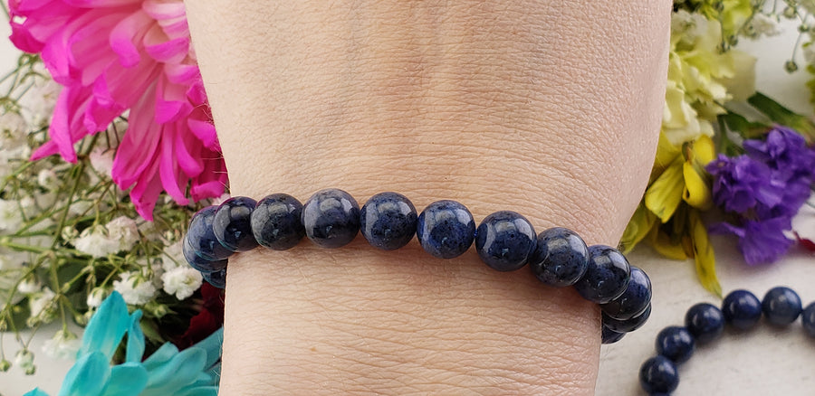 Sodalite Natural Gemstone 8mm Bead Bracelet | Crystal Gemstone Shop. 2