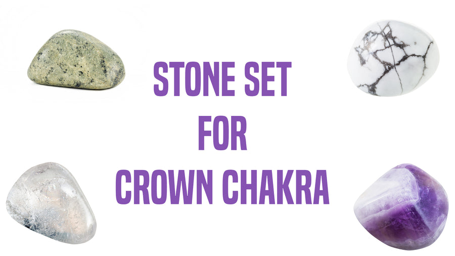 Chakra Set for Crown Chakra Gemstone Pocket Stone Set | Crystal Gemstone Shop.